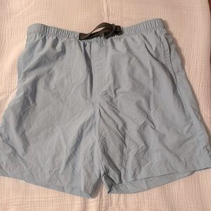 Columbia swim trunks; size med; light blue